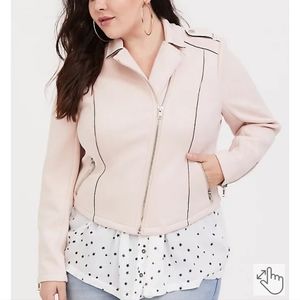 Blush Torrid Suede Moto